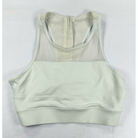 Zyia Active Other - Zyia Active White Mesh High Neck Racerback Sports Bra with Back Zipper